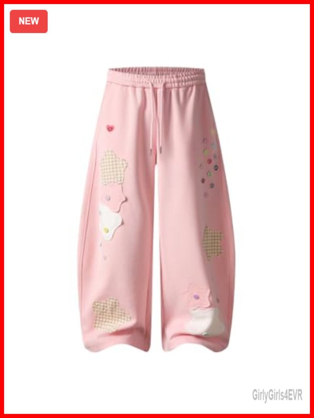 Aelfric Eden Star Patch Baggy Barrel Sweatpants Womens Streetwear Y2K